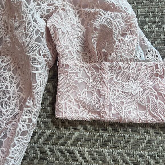 ASOS Luxe crochet sleeve crop top Sz 6 - Picture 4 of 6